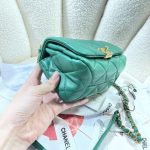 chanel as3365 mini flap bag 17cm lambskin green 002 luxibags.ru .jpg