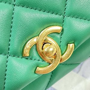 chanel as3365 mini flap bag 17cm lambskin green 006 luxibags.ru .jpg