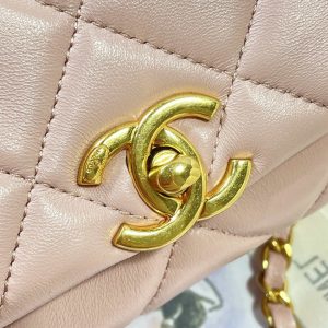 chanel as3365 mini flap bag 17cm lambskin pink 007 luxibags.ru .jpg