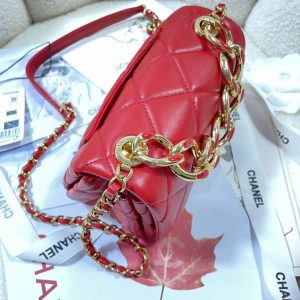 chanel as3365 mini flap bag 17cm lambskin red 004 luxibags.ru .jpg