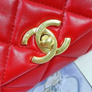 chanel as3365 mini flap bag 17cm lambskin red 007 luxibags.ru .jpg