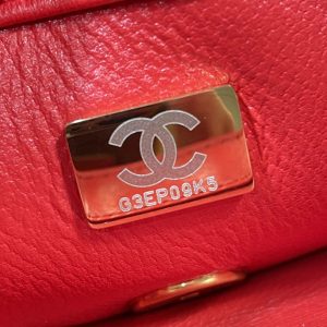 chanel as3365 mini flap bag 17cm lambskin red 009 luxibags.ru .jpg