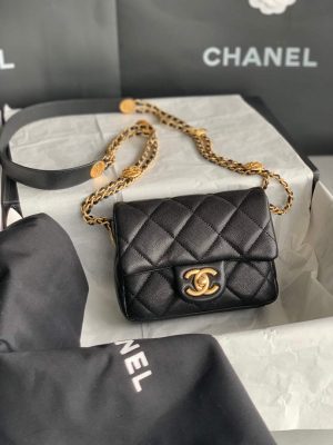 chanel as3368 mini flap bag shiny calfskin gold tone metal black 01 luxibags.ru .jpg
