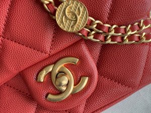 chanel as3368 mini flap bag shiny calfskin gold tone metal red 03 luxibags.ru .jpg