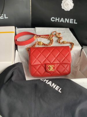 chanel as3369 small flap bag shiny calfskin gold tone metal red 01 luxibags.ru .jpg