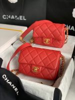 chanel as3369 small flap bag shiny calfskin gold tone metal red 10 luxibags.ru .jpg