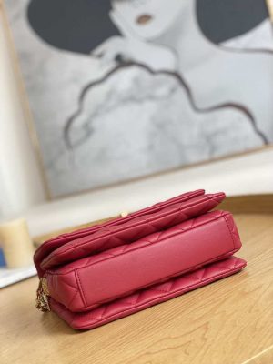 chanel as3378 mini flap bag lambskin red 007 luxibags.ru .jpg