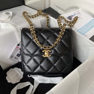 chanel as3384 backpack chain bag lambskin black 001 luxibags.ru .jpg