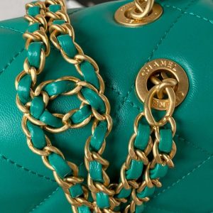 chanel as3384 backpack chain bag lambskin green 004 luxibags.ru .jpg