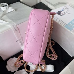 chanel as3384 backpack chain bag lambskin pink 006 luxibags.ru .jpg