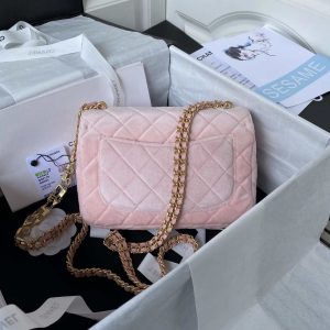 chanel as3432 small flap bag velvet enamel gold tone metal pink 002 luxibags.ru .jpg