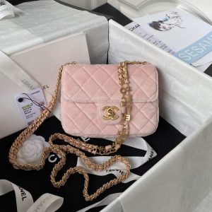 chanel as3442 mini flap bag velvet enamel gold tone metal pink 001 luxibags.ru .jpg
