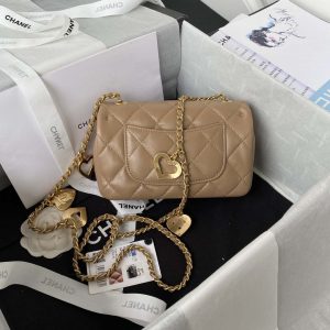 chanel as3456 mini flap bag lambskin gold tone metal apricot 002 luxibags.ru .jpg