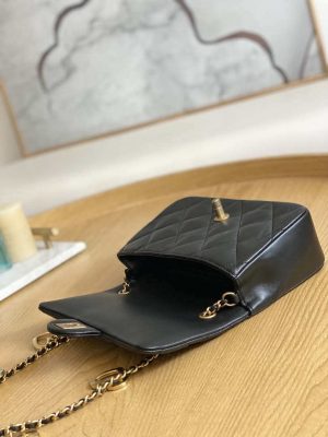 chanel as3457 mini flap bag lambskin gold tone metal black 007 luxibags.ru .jpg