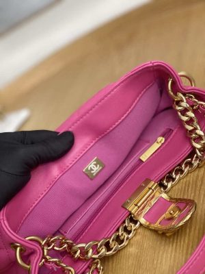 chanel as3476 hobo handbag lambskin rose red 008 luxibags.ru .jpg