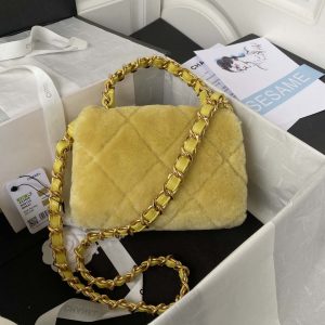 chanel as3498 flap bag shearling yellow 002 luxibags.ru .jpg
