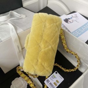 chanel as3498 flap bag shearling yellow 006 luxibags.ru .jpg