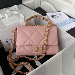 chanel as3499 flap bag lambskin pink 001 luxibags.ru .jpg