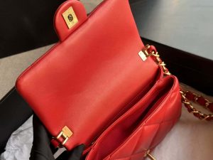 chanel as3499 flap bag lambskin red 007 luxibags.ru .jpg