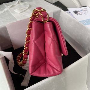 chanel as3499 flap bag lambskin rose red 005 luxibags.ru .jpg