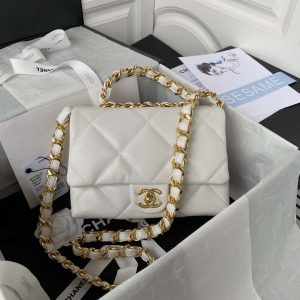 chanel as3499 flap bag lambskin white 001 luxibags.ru .jpg