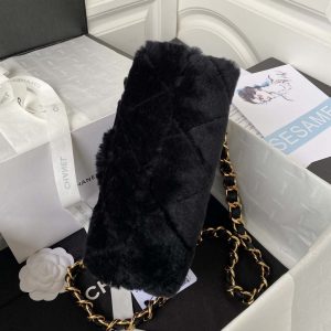 chanel as3499 flap bag shearling black 006 luxibags.ru .jpg