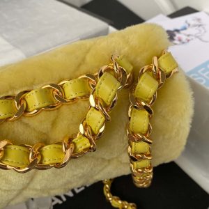 chanel as3499 flap bag shearling yellow 004 luxibags.ru .jpg