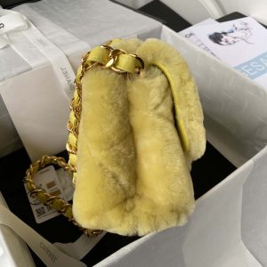 chanel as3499 flap bag shearling yellow 005 luxibags.ru .jpg