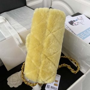 chanel as3499 flap bag shearling yellow 006 luxibags.ru .jpg