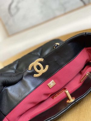 chanel as3519 chanel19 shopping bag shiny lambskin black 005 luxibags.ru .jpg