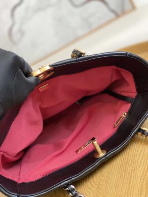 chanel as3519 chanel19 shopping bag shiny lambskin black 007 luxibags.ru .jpg