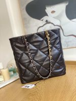 chanel as3519 chanel19 shopping bag shiny lambskin dark brown 002 luxibags.ru .jpg