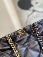 chanel as3519 chanel19 shopping bag shiny lambskin dark brown 003 luxibags.ru .jpg