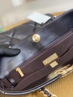 chanel as3519 chanel19 shopping bag shiny lambskin dark brown 007 luxibags.ru .jpg