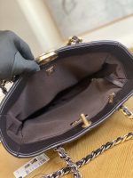 chanel as3519 chanel19 shopping bag shiny lambskin dark brown 008 luxibags.ru .jpg