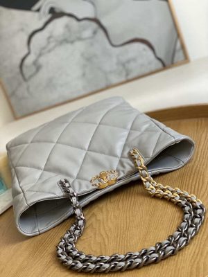 chanel as3519 chanel19 shopping bag shiny lambskin gray 004 luxibags.ru .jpg