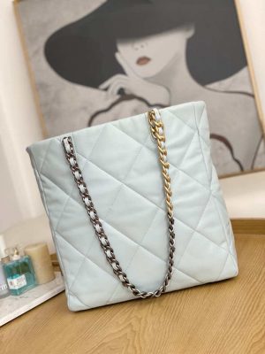 chanel as3519 chanel19 shopping bag shiny lambskin light blue 002 luxibags.ru .jpg