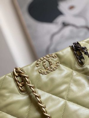 chanel as3519 chanel19 shopping bag shiny lambskin light yellow 004 luxibags.ru .jpg