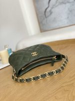 chanel as3562 hobo handbag lambskin dark green 005 luxibags.ru .jpg