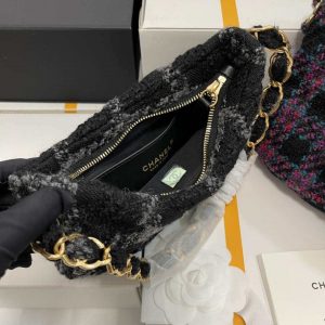chanel as3562 hobo handbag wool tweed black 007 luxibags.ru .jpg