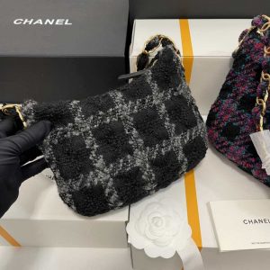 chanel as3562 hobo handbag wool tweed black 009 luxibags.ru .jpg