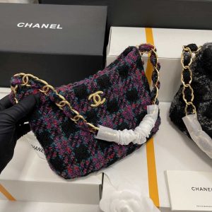 chanel as3562 hobo handbag wool tweed purple 001 luxibags.ru .jpg