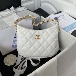 chanel as3562 ssmall hobo handbag lambskin white 001 luxibags.ru .jpg