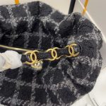 chanel as3564 maxi hobo bag wool tweed gold tone metal black gray 003 luxibags.ru .jpg