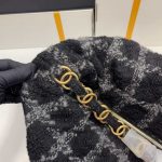 chanel as3564 maxi hobo bag wool tweed gold tone metal black gray 004 luxibags.ru .jpg