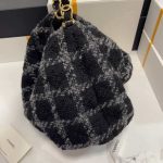 chanel as3564 maxi hobo bag wool tweed gold tone metal black gray 008 luxibags.ru .jpg