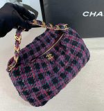 chanel as3564 maxi hobo bag wool tweed gold tone metal purple 001 luxibags.ru .jpg