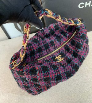 chanel as3564 maxi hobo bag wool tweed gold tone metal purple 002 luxibags.ru .jpg