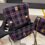 chanel as3572 small flap bag wool tweed purple 007 luxibags.ru .jpg