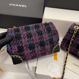 chanel as3572 small flap bag wool tweed purple 009 luxibags.ru .jpg